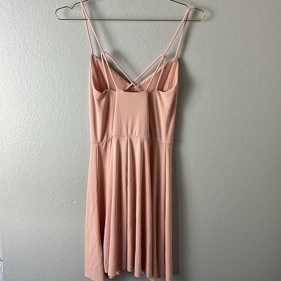 Topshop Light Pink Strappy Mini Babydoll Dress - Picture 5 of 9